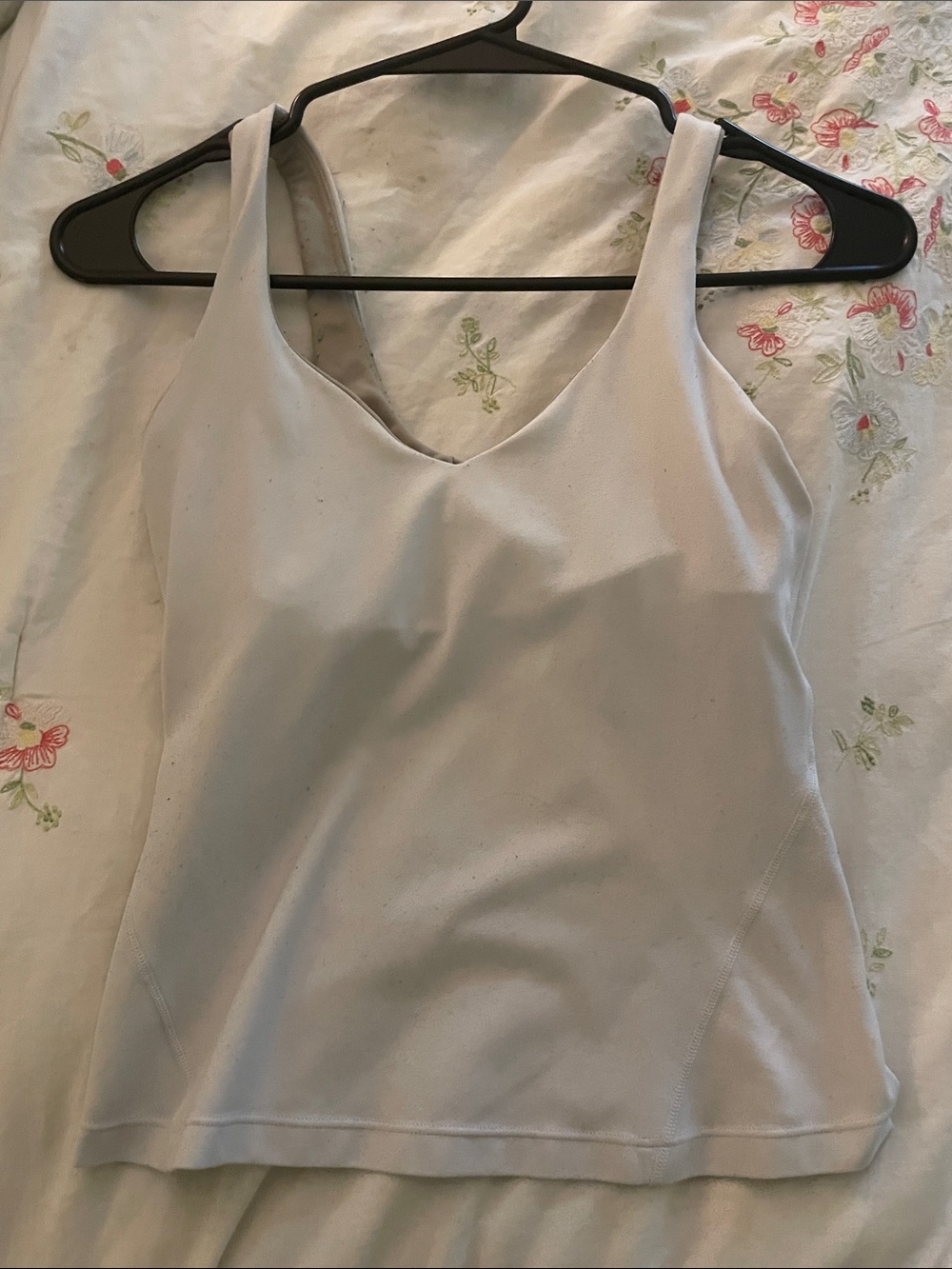 Lululemon White Sports Tank Top